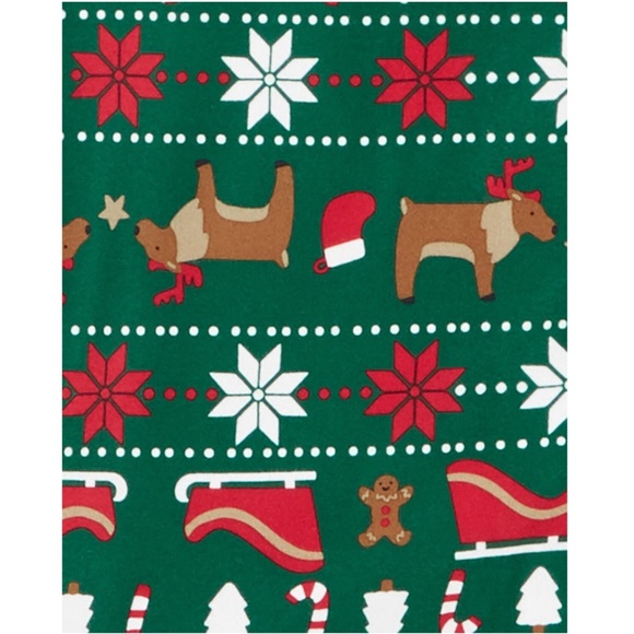 Carter’s Adult Christmas Winter Fair Isle Fleece Coat Style Pajamas - Picture 2 of 2